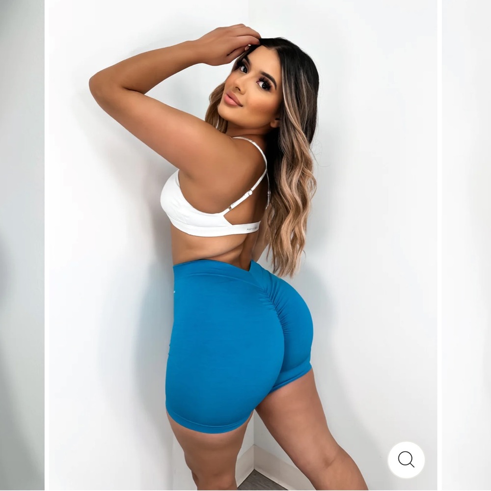 Scrunch butt charcoal colored shorts
